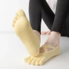 Women Anti Slip Pilates Socks Five Toe Silicone