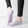 Women Anti Slip Pilates Socks Five Toe Silicone
