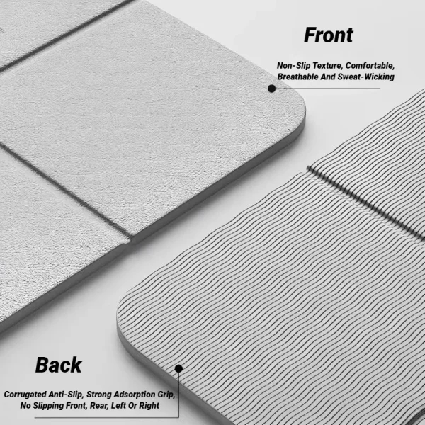 Foldable Yoga Mat Eco Friendly Tpe Folding Travel Fitness Exercise Double Sided Non-Slip For Pilates & Floor Workouts