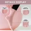 4-6 pairs of women's yoga socks, solid color midsole anti slip