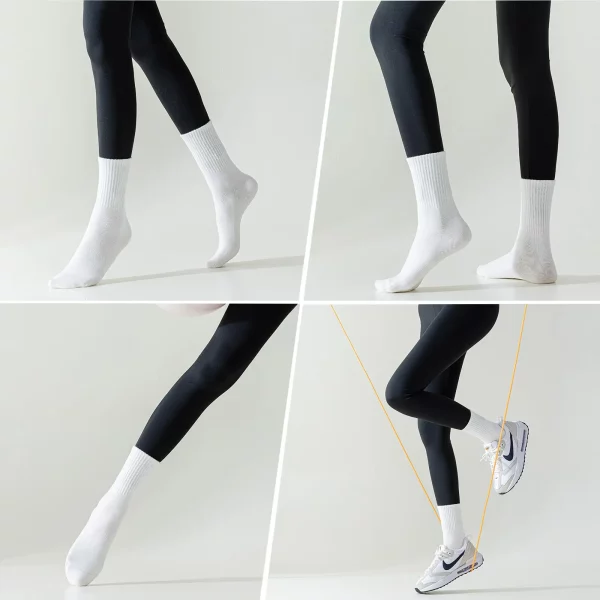 4-6 pairs of women's yoga socks, solid color midsole anti slip