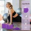 2PCS EVA Yoga Blocks, High Density Non-Slip Foam Brick for Exercise, Gym Fitness Training Tools for Stretching Support