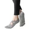 Women Anti Slip Pilates Socks Five Toe Silicone
