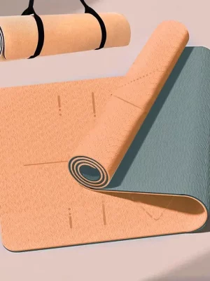 WESTTUNE Yoga Mat Non Slip, Eco Friendly Pilates Fitness Mats Anti-Tear Exercise Yoga Mat with Carrying Strap and Bag for Women